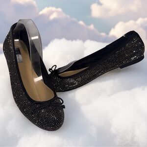 INC gold and black sparkling Flats Size 9.5